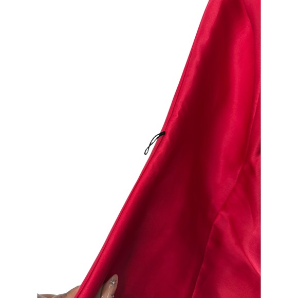 White House Black Market Halter Top Ruffle Front Silk Holiday Christmas Size 6 - Picture 7 of 11